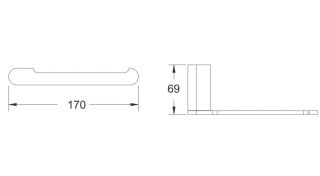 Держатель для туалетной бумаги Rose RG1705T пепельный